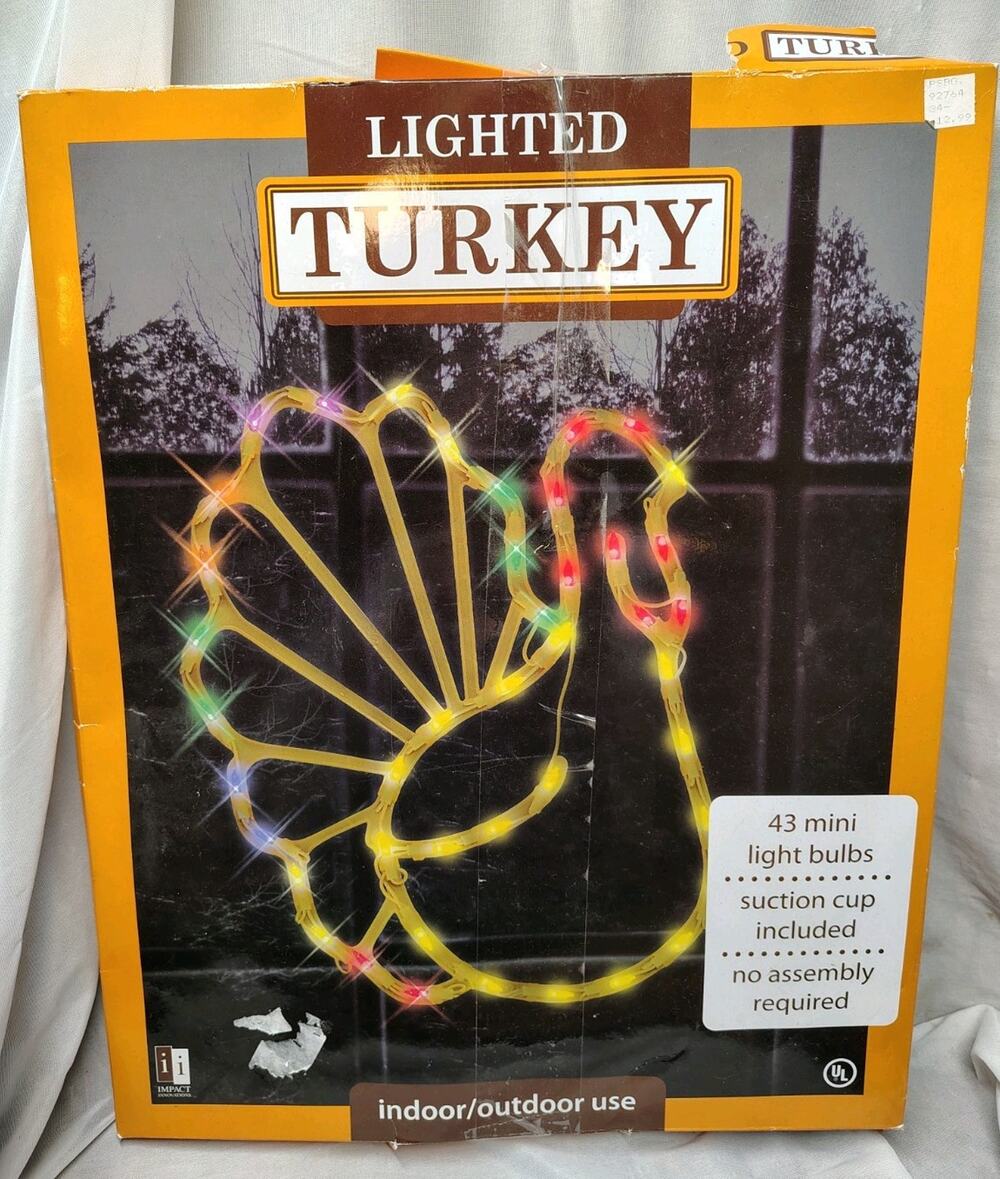 Turkey Decoration by Impact Innovations Lighted Indoor Outdoor Holiday Decor